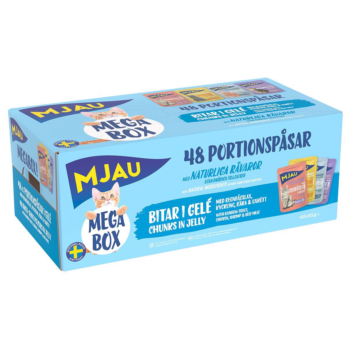 Mjau Megabox Kött & Fisk