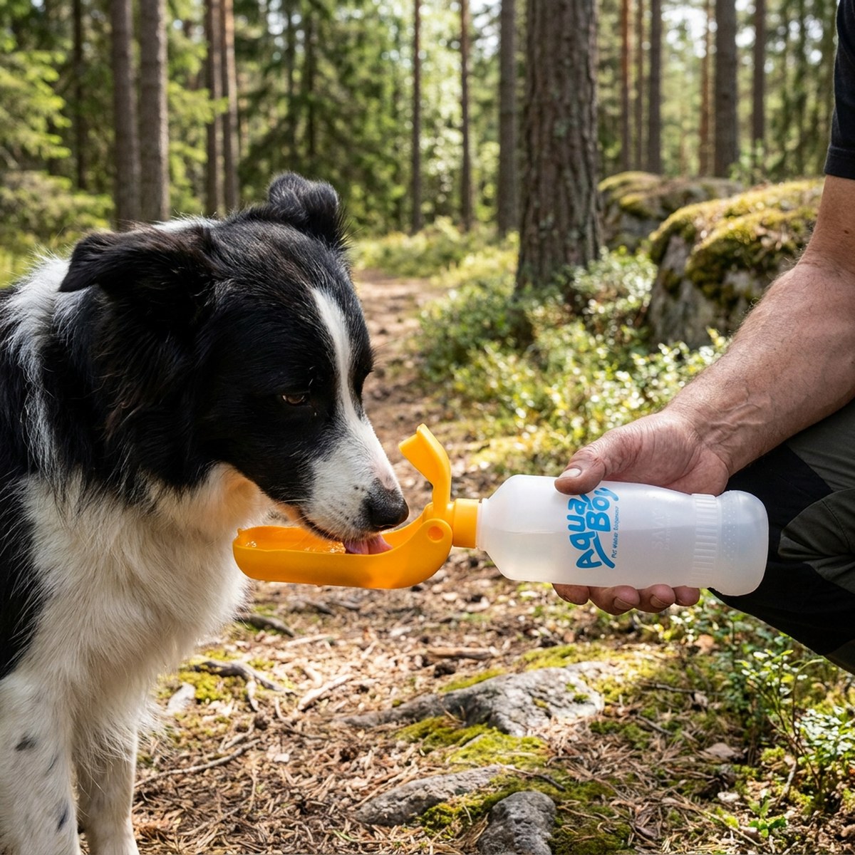 Vattenflaska till hund