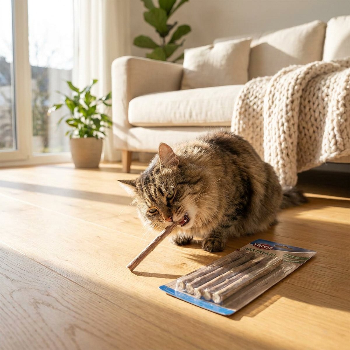 Tuggpinne för katt