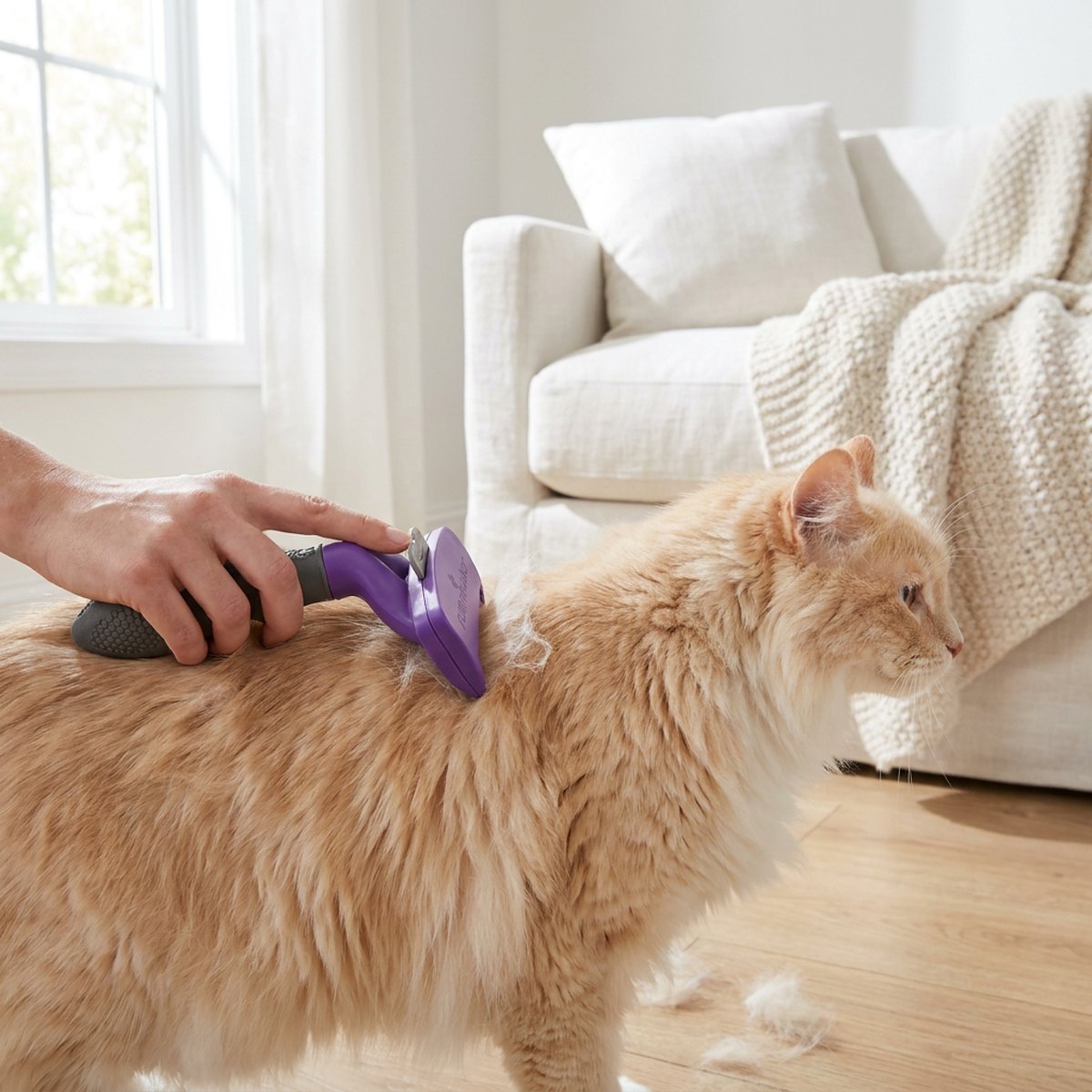 Kattkardor för pälsfällning